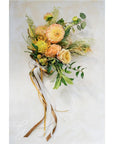 Earthy A la Carte Wedding Bridesmaid Bouquet - Green Fresh Florals + Plants