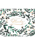 Emerald Wreath Thank You Card - Green Fresh Florals + Plants
