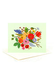 Garden Party Rose Card - Green Fresh Florals + Plants