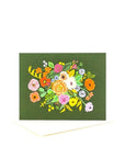 Garden Party Rose Card - Green Fresh Florals + Plants