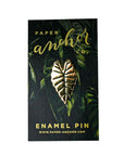 Gold Alocasia Leaf Lapel Pin - Green Fresh Florals + Plants