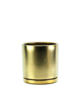 Gold Gemstone Cylinder - Green Fresh Florals + Plants