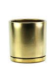 Gold Gemstone Cylinder - Green Fresh Florals + Plants