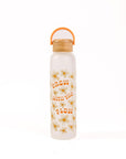 Grow with the Flow Glass Water Bottle - Green Fresh Florals + Plants