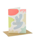 Happy Birthday Splashes Card - Green Fresh Florals + Plants