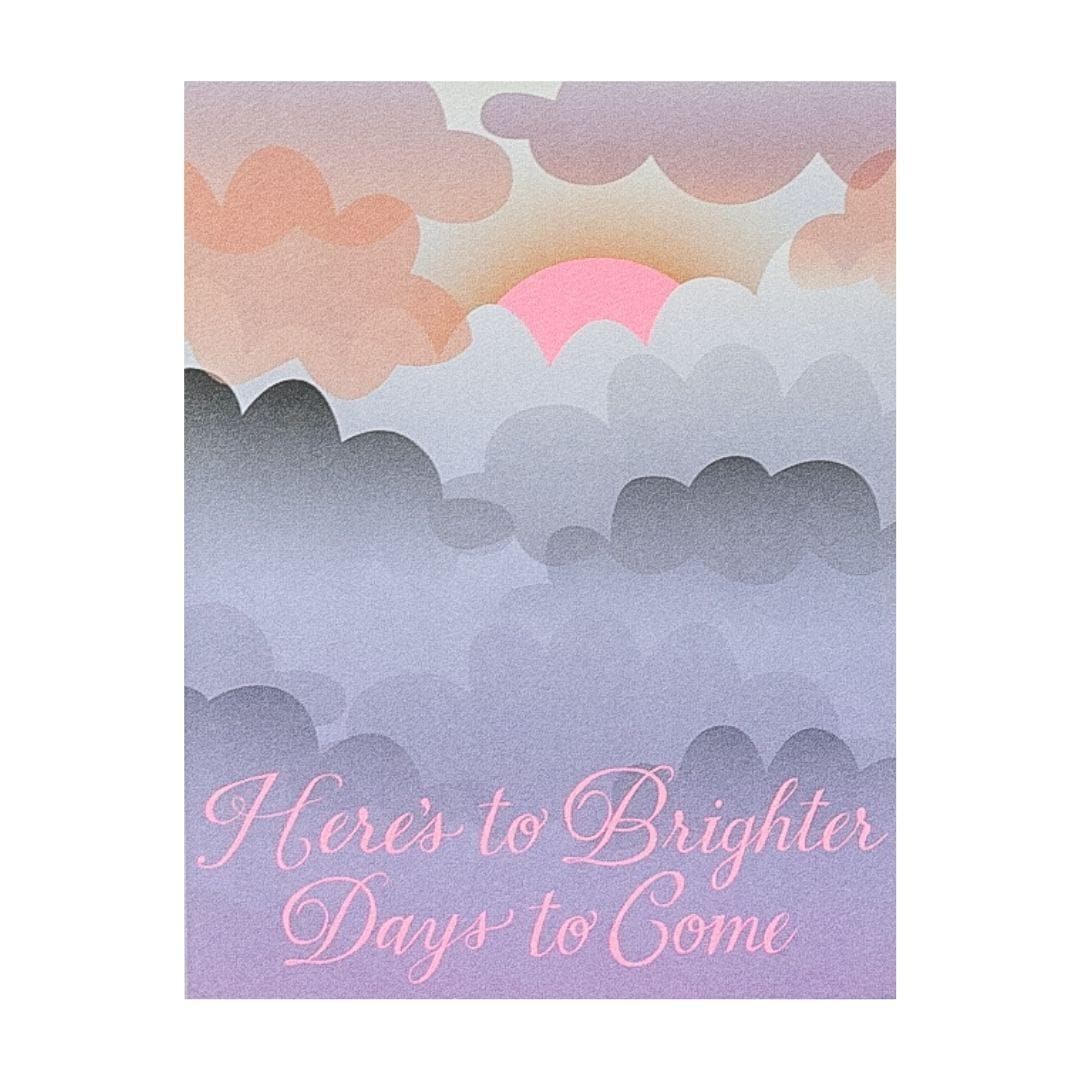 Here's to Brighter Days Card - Green Fresh Florals + Plants
