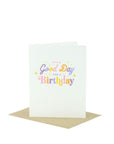 It's a Good Day Birthday Card - Green Fresh Florals + Plants