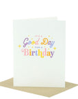 It's a Good Day Birthday Card - Green Fresh Florals + Plants