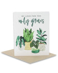 Love Grows Card - Green Fresh Florals + Plants