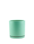 Momma Pots Jewel Tone Gemstone Cylinder - Green Fresh Florals + Plants