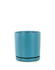 Momma Pots Jewel Tone Gemstone Cylinder - Green Fresh Florals + Plants