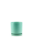 Momma Pots Jewel Tone Gemstone Cylinder - Green Fresh Florals + Plants