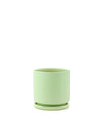Momma Pots Pastel Gemstone Cylinder - Green Fresh Florals + Plants
