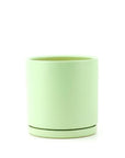Momma Pots Pastel Gemstone Cylinder - Green Fresh Florals + Plants