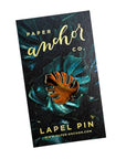 Monstera Leaf Gold Lapel Pin - Green Fresh Florals + Plants