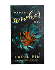 Monstera Leaf Gold Lapel Pin - Green Fresh Florals + Plants