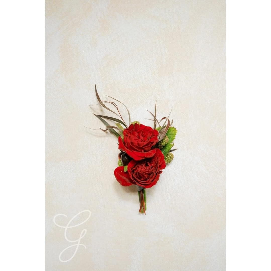 Moody A la Carte Wedding Boutonnière - Green Fresh Florals + Plants