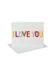 Multicolored I Love You Card - Green Fresh Florals + Plants