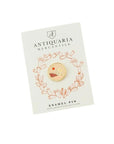 Peach Cactus Medallion Lapel Pin - Green Fresh Florals + Plants