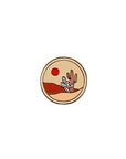 Peach Cactus Medallion Lapel Pin - Green Fresh Florals + Plants