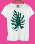 Philodendron Leaf Women's T-Shirt - Green Fresh Florals + Plants