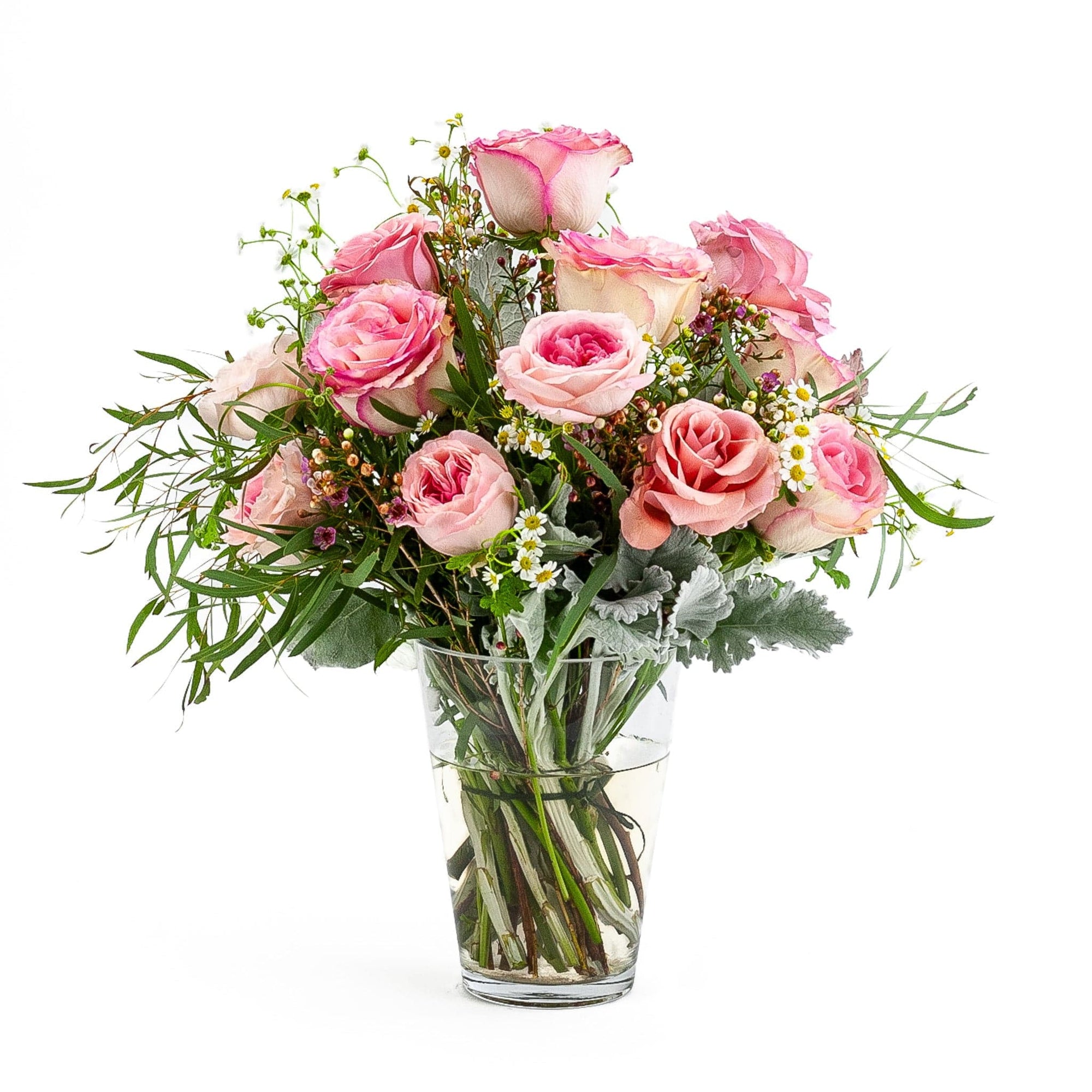 Pink Long-Stem Roses - Green Fresh Florals + Plants