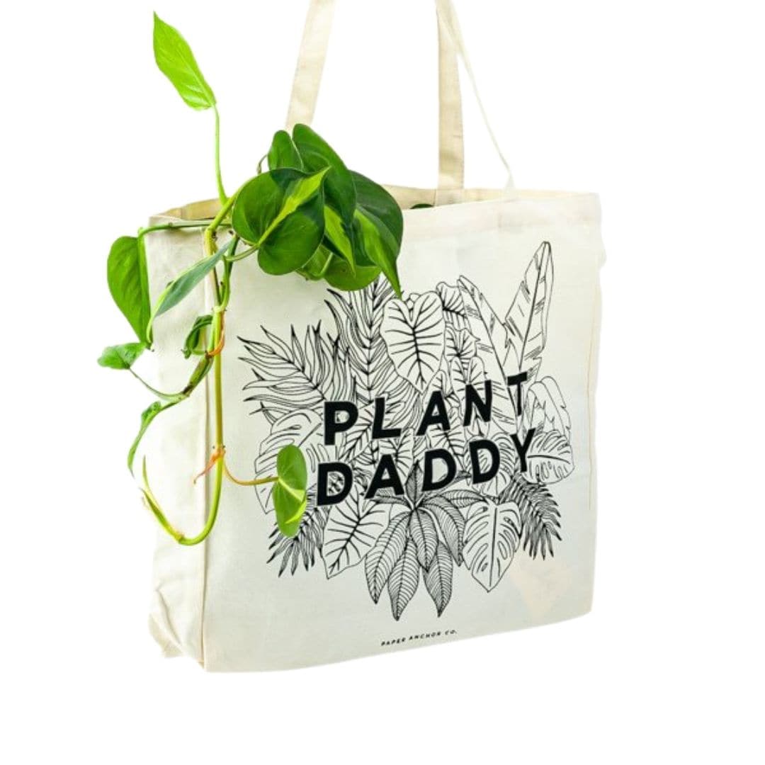 Plant Daddy Tote - Green Fresh Florals + Plants