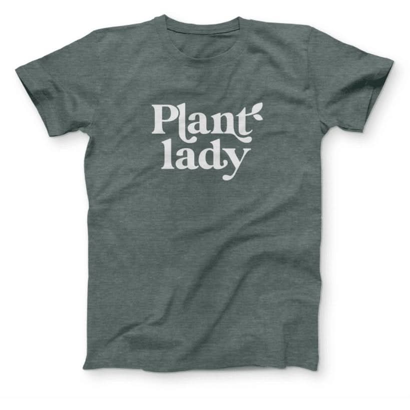 Plant Lady T-shirt - Green Fresh Florals + Plants