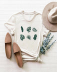 Plant Leaf T-Shirt - Green Fresh Florals + Plants