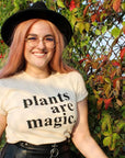 Plants Are Magic T-shirt - Green Fresh Florals + Plants