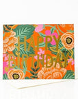Poppy Happy Birthday Card - Green Fresh Florals + Plants