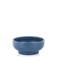 Porcelain Pedestal Bowl - Green Fresh Florals + Plants
