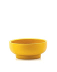 Porcelain Pedestal Bowl - Green Fresh Florals + Plants