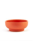 Porcelain Pedestal Bowl - Green Fresh Florals + Plants