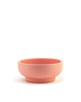 Porcelain Pedestal Bowl - Green Fresh Florals + Plants