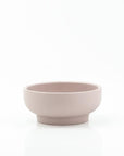 Porcelain Pedestal Bowl - Green Fresh Florals + Plants