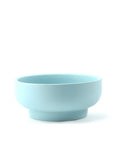 Porcelain Pedestal Bowl - Green Fresh Florals + Plants