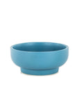 Porcelain Pedestal Bowl - Green Fresh Florals + Plants
