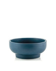Porcelain Pedestal Bowl - Green Fresh Florals + Plants