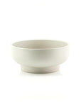 Porcelain Pedestal Bowl - Green Fresh Florals + Plants