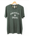 Powered By Plants T-Shirt - Green Fresh Florals + Plants