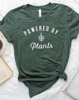 Powered By Plants T-Shirt - Green Fresh Florals + Plants