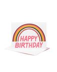 Rainbow Happy Birthday Card - Green Fresh Florals + Plants
