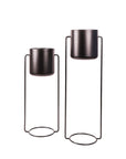 Round Modern Metal Plant Stand - Green Fresh Florals + Plants