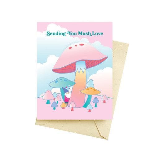 Sending You Mush Love Card - Green Fresh Florals + Plants