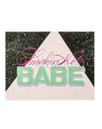Smokin' Hot Babe Greeting Card - Green Fresh Florals + Plants