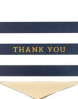 Striped Thank You Card - Green Fresh Florals + Plants