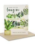 Thank you for Loving Me Card - Green Fresh Florals + Plants