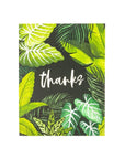 Thanks Green Foliage Card - Green Fresh Florals + Plants