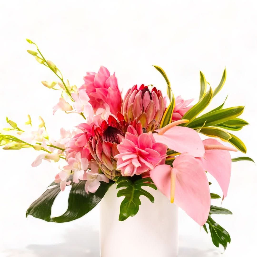 Tropical Blush Designer Floral - Green Fresh Florals + Plants